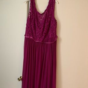 David’s Bridal floor length bridesmaid dress